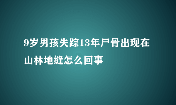 9岁男孩失踪13年尸骨出现在山林地缝怎么回事