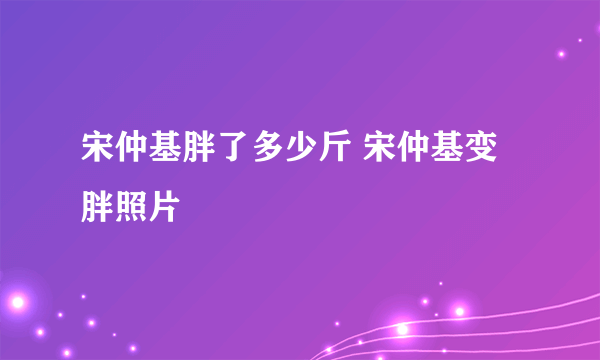 宋仲基胖了多少斤 宋仲基变胖照片