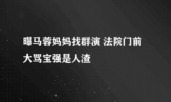 曝马蓉妈妈找群演 法院门前大骂宝强是人渣