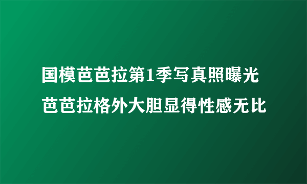 国模芭芭拉第1季写真照曝光 芭芭拉格外大胆显得性感无比