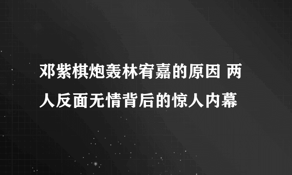 邓紫棋炮轰林宥嘉的原因 两人反面无情背后的惊人内幕