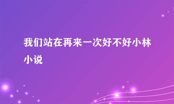 我们站在再来一次好不好小林小说