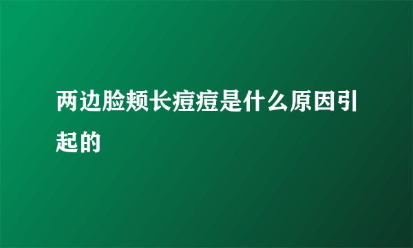 两边脸颊长痘痘是什么原因引起的