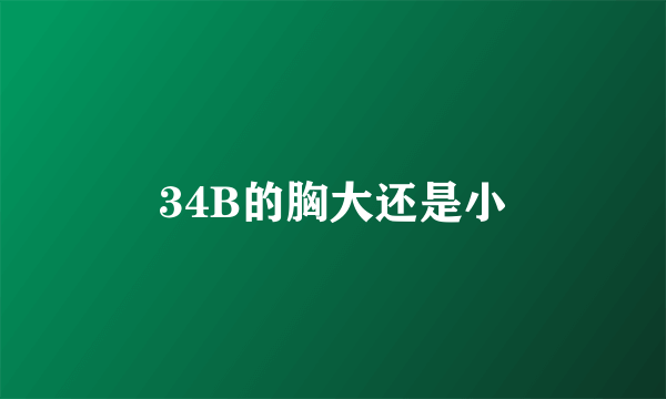 34B的胸大还是小