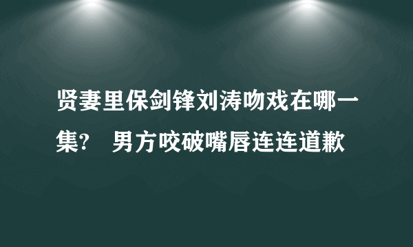 贤妻里保剑锋刘涛吻戏在哪一集?   男方咬破嘴唇连连道歉