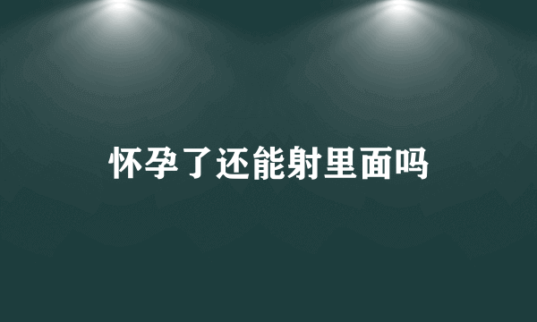 怀孕了还能射里面吗