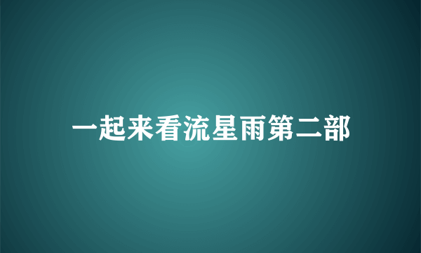 一起来看流星雨第二部