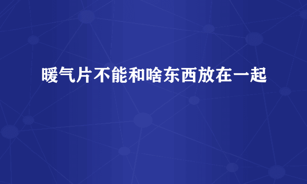 暖气片不能和啥东西放在一起