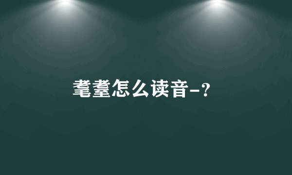 耄耋怎么读音-？