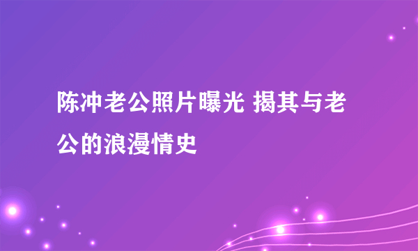 陈冲老公照片曝光 揭其与老公的浪漫情史