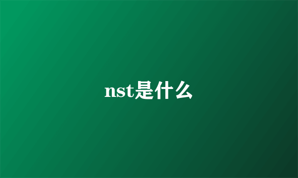 nst是什么