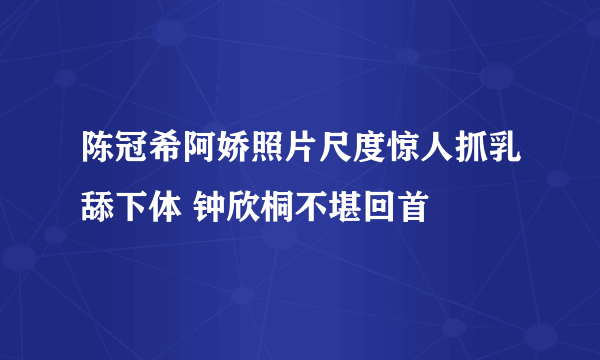 陈冠希阿娇照片尺度惊人抓乳舔下体 钟欣桐不堪回首