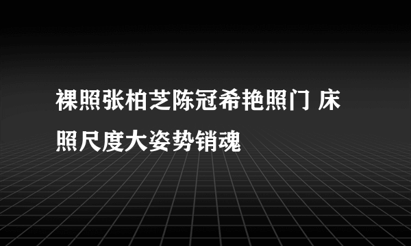 裸照张柏芝陈冠希艳照门 床照尺度大姿势销魂