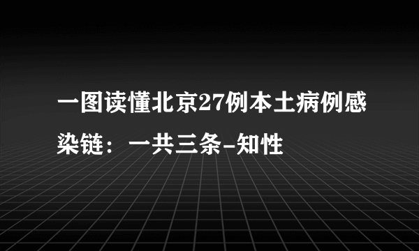 一图读懂北京27例本土病例感染链：一共三条-知性