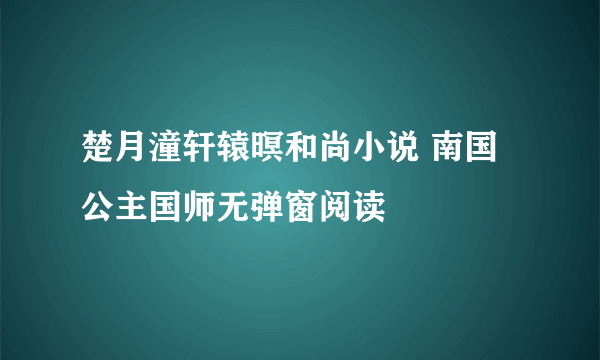 楚月潼轩辕暝和尚小说 南国公主国师无弹窗阅读