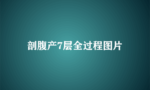 剖腹产7层全过程图片