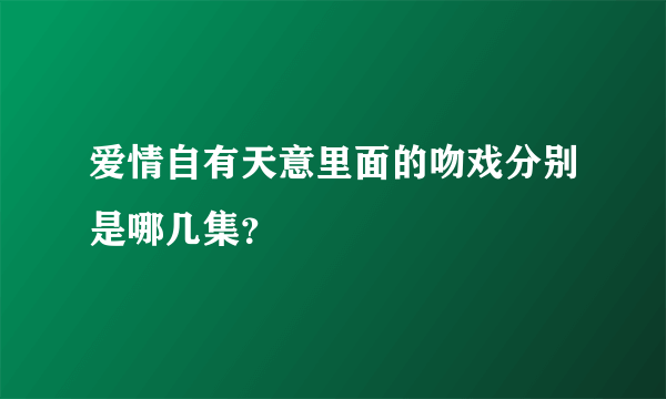 爱情自有天意里面的吻戏分别是哪几集？