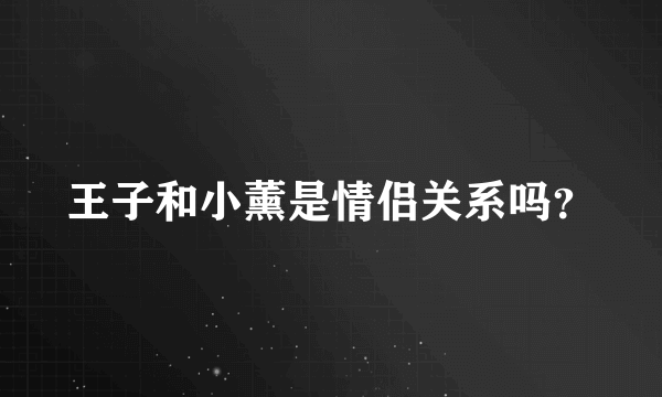 王子和小薰是情侣关系吗？