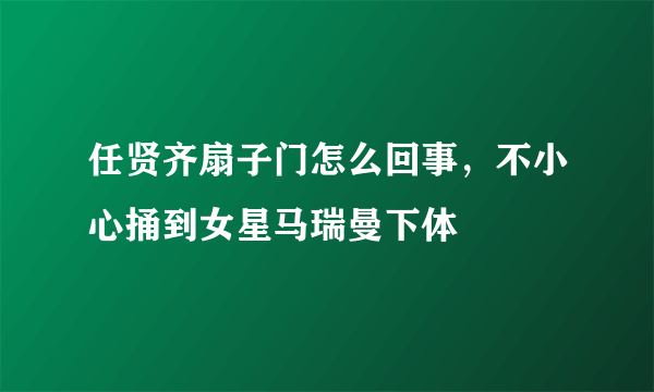 任贤齐扇子门怎么回事，不小心捅到女星马瑞曼下体 