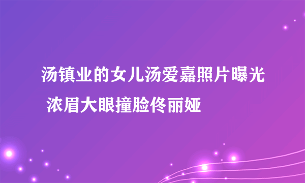 汤镇业的女儿汤爱嘉照片曝光 浓眉大眼撞脸佟丽娅