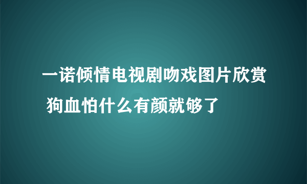 一诺倾情电视剧吻戏图片欣赏 狗血怕什么有颜就够了