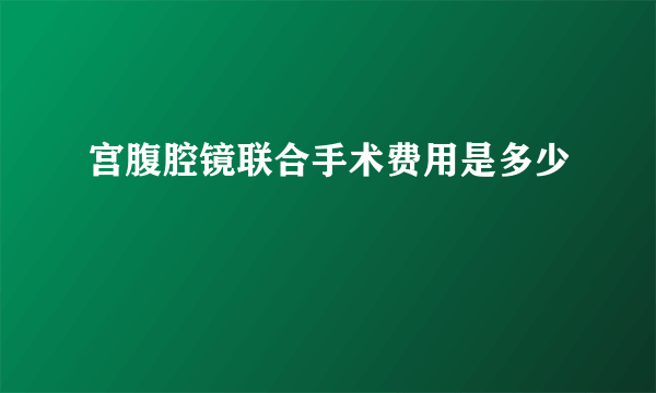 宫腹腔镜联合手术费用是多少