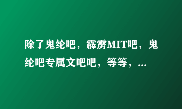 除了鬼纶吧，霹雳MIT吧，鬼纶吧专属文吧吧，等等，还有什么其他的关于鬼纶的吧吗？我想加几个