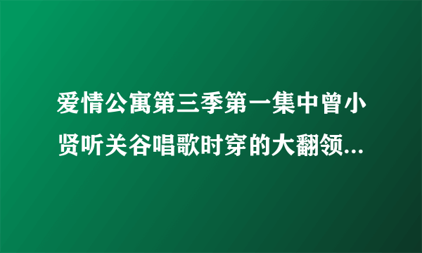 爱情公寓第三季第一集中曾小贤听关谷唱歌时穿的大翻领马甲哪可以卖到？或者有款试差不多的