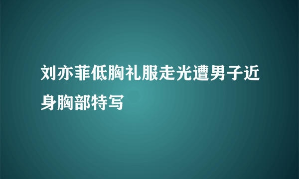 刘亦菲低胸礼服走光遭男子近身胸部特写