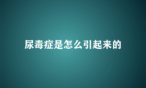 尿毒症是怎么引起来的