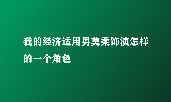 我的经济适用男莫柔饰演怎样的一个角色