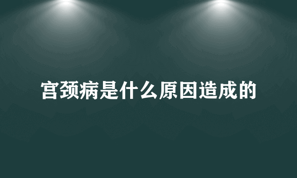 宫颈病是什么原因造成的