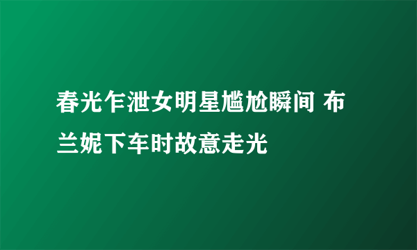 春光乍泄女明星尴尬瞬间 布兰妮下车时故意走光