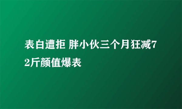 表白遭拒 胖小伙三个月狂减72斤颜值爆表