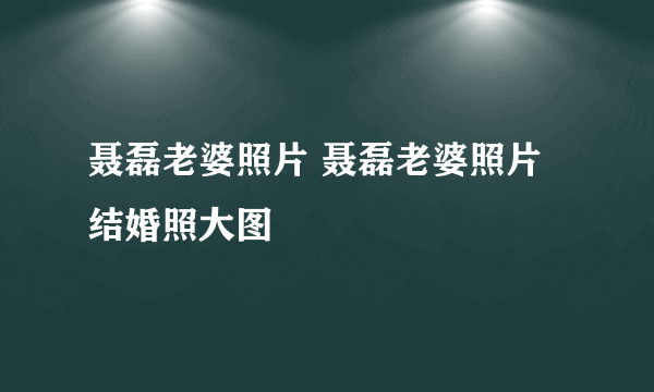 聂磊老婆照片 聂磊老婆照片结婚照大图