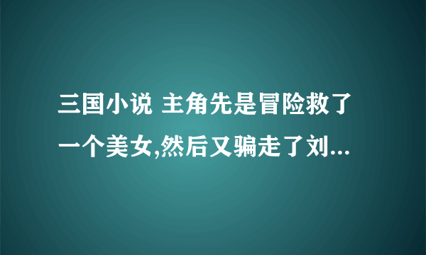 三国小说 主角先是冒险救了一个美女,然后又骗走了刘备的老婆甘夫人