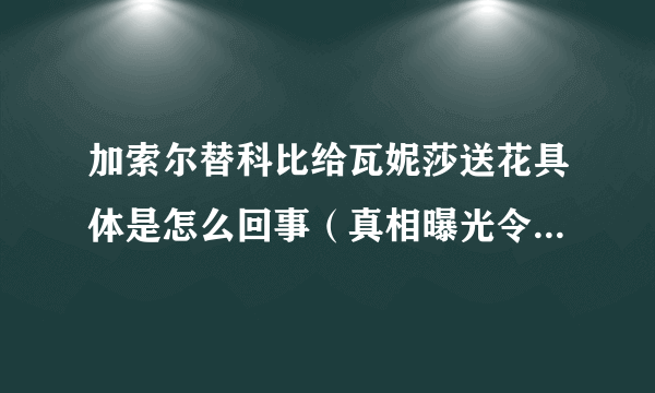 加索尔替科比给瓦妮莎送花具体是怎么回事（真相曝光令人泪目）