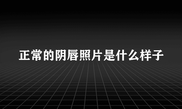 正常的阴唇照片是什么样子