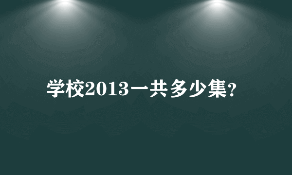 学校2013一共多少集？