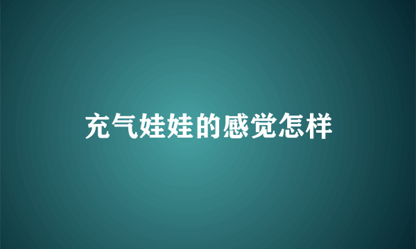 充气娃娃的感觉怎样