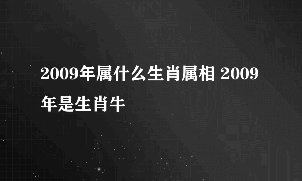 2009年属什么生肖属相 2009年是生肖牛