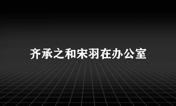 齐承之和宋羽在办公室