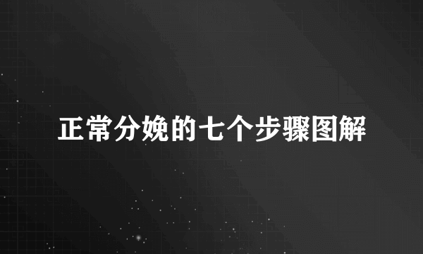 正常分娩的七个步骤图解