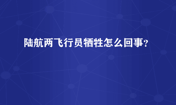 陆航两飞行员牺牲怎么回事？