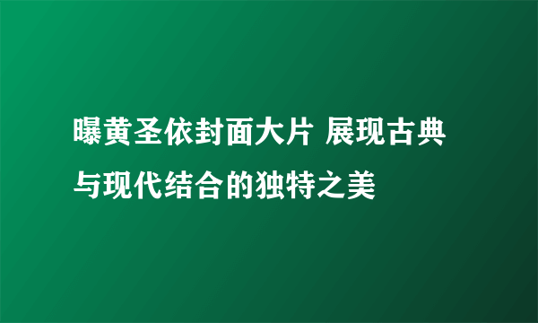 曝黄圣依封面大片 展现古典与现代结合的独特之美