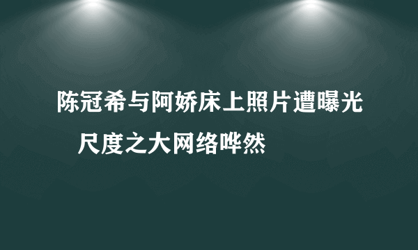 陈冠希与阿娇床上照片遭曝光   尺度之大网络哗然