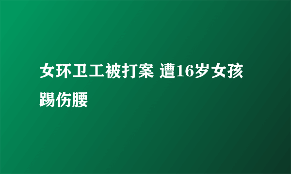 女环卫工被打案 遭16岁女孩踢伤腰