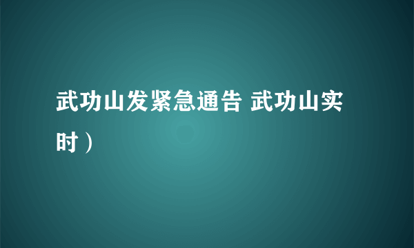 武功山发紧急通告 武功山实时）