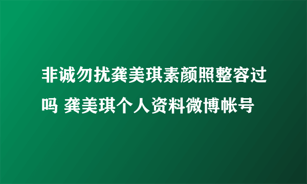 非诚勿扰龚美琪素颜照整容过吗 龚美琪个人资料微博帐号