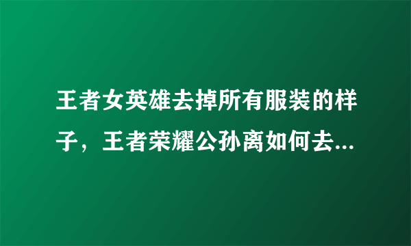 王者女英雄去掉所有服装的样子，王者荣耀公孙离如何去掉所有服装？